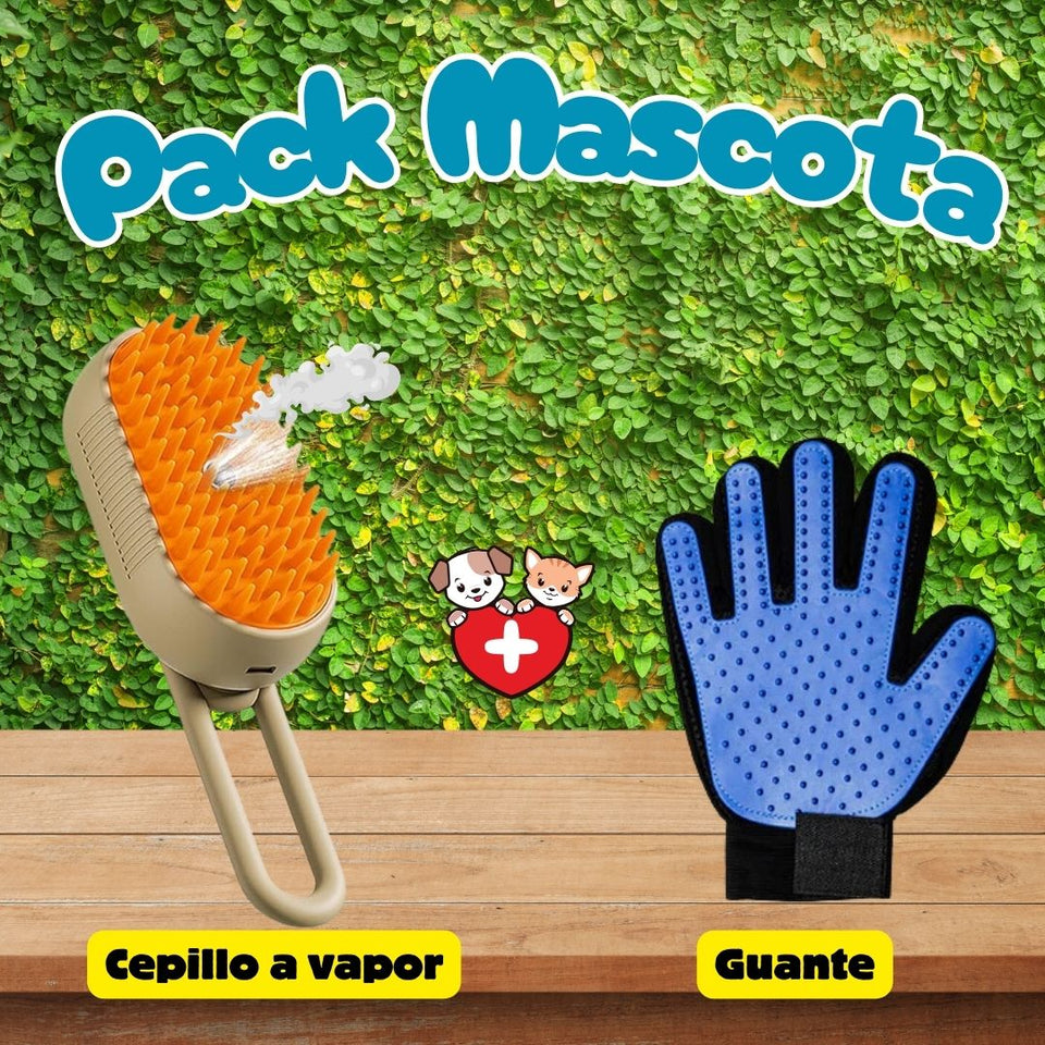 Pack mascota cepillo y guante - D